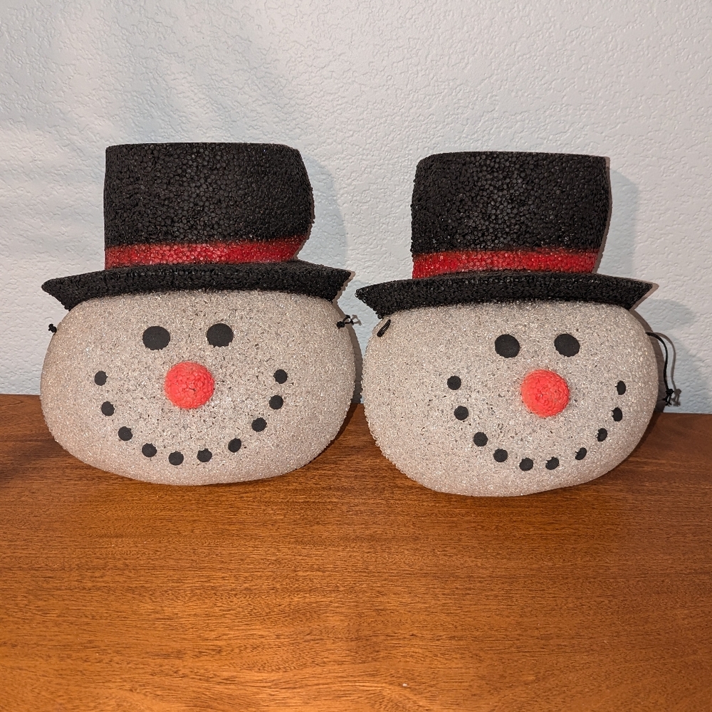 Vintage Snowman Outdoor Porch Light Covers
